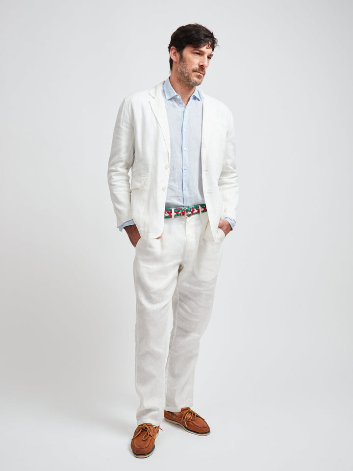 Cuba Linen Blazer off White