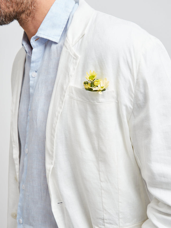 Cuba Linen Blazer off White