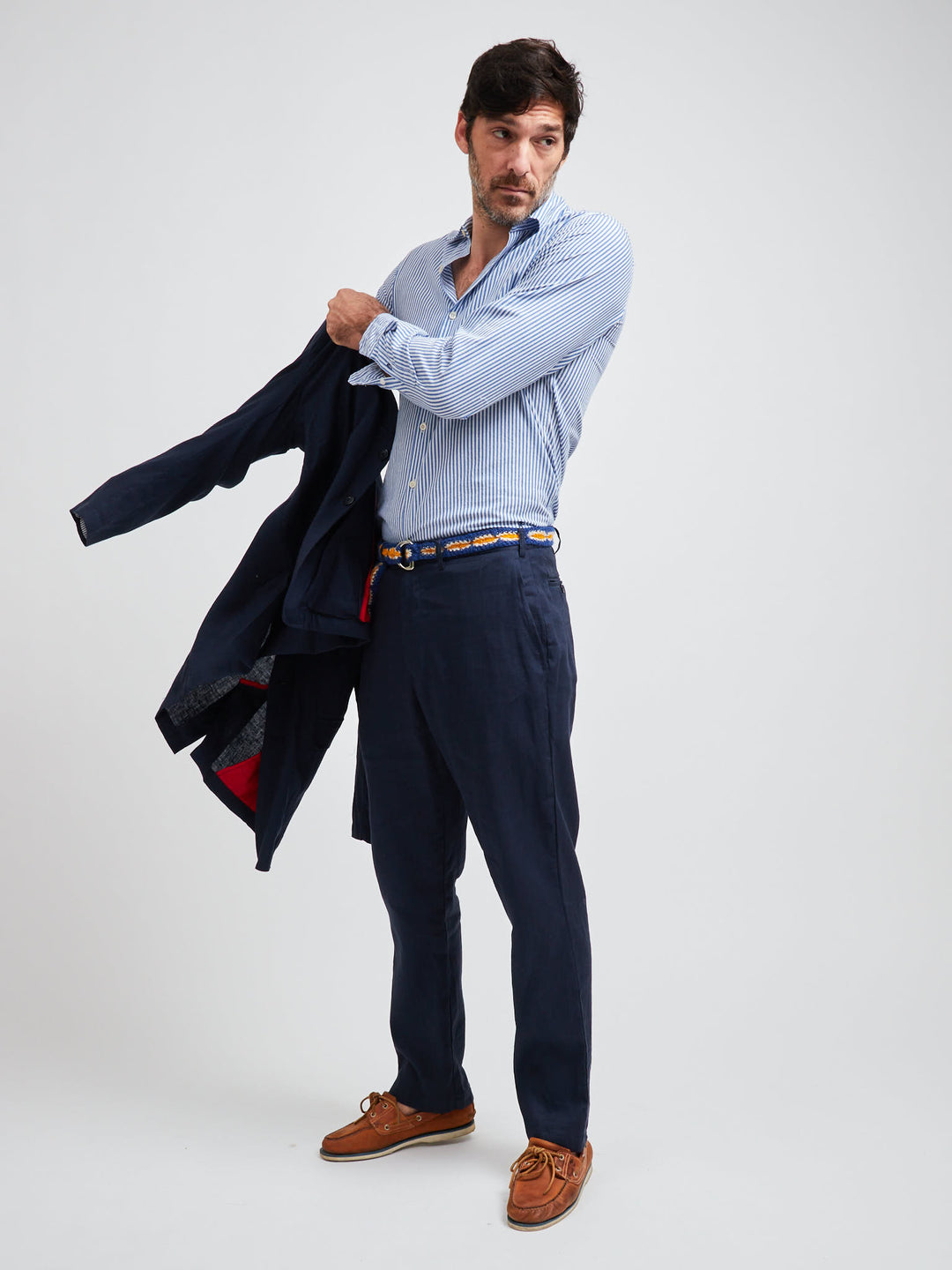 Montevideo Linen Pants Navy