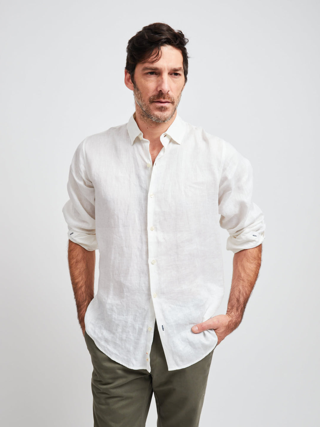 Hemingway Linen Shirt White