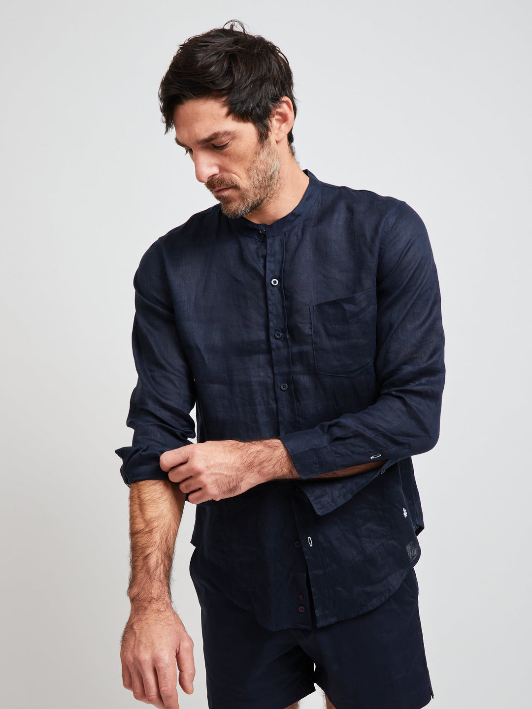 Tribeca  Linen Shirt Navy