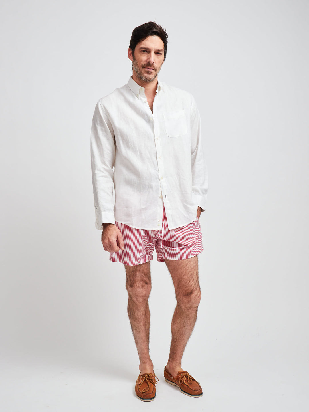 Francis Linen Shirt White