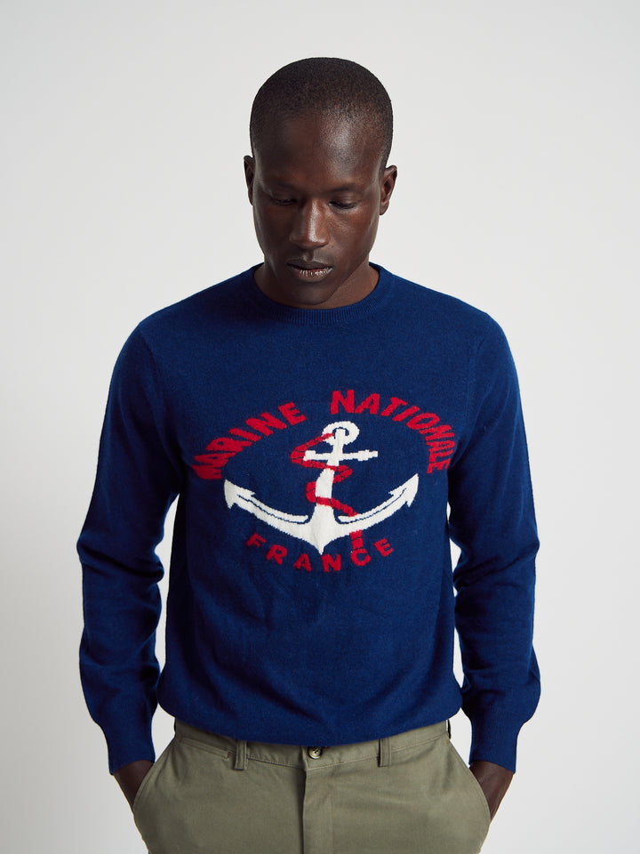 Anchor in Navy Cashmere