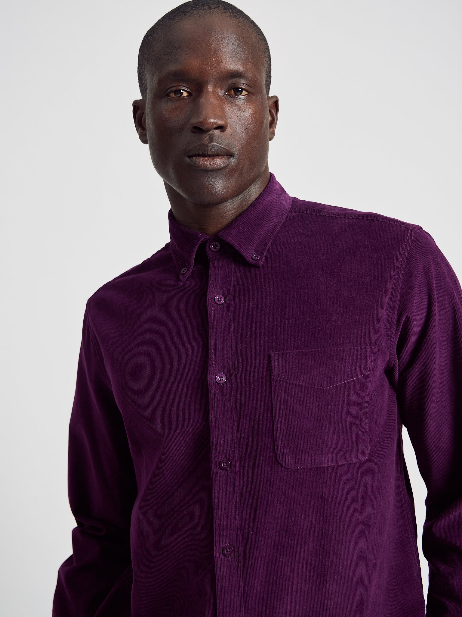 Mens purple hot sale corduroy shirt