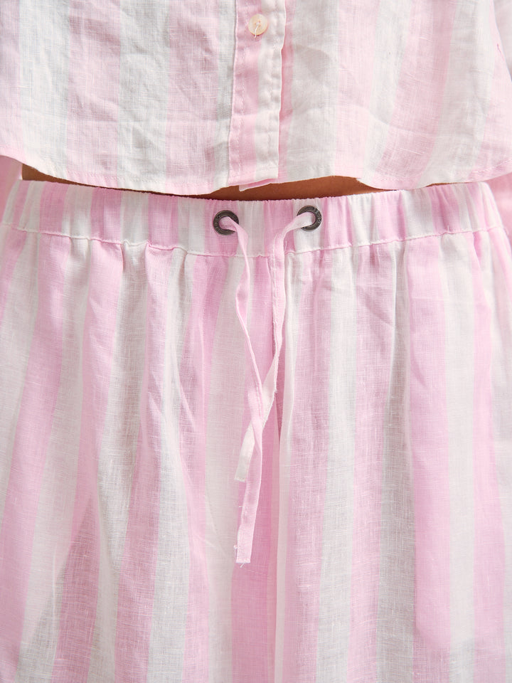 Prince Linen Pants Pink Stripes