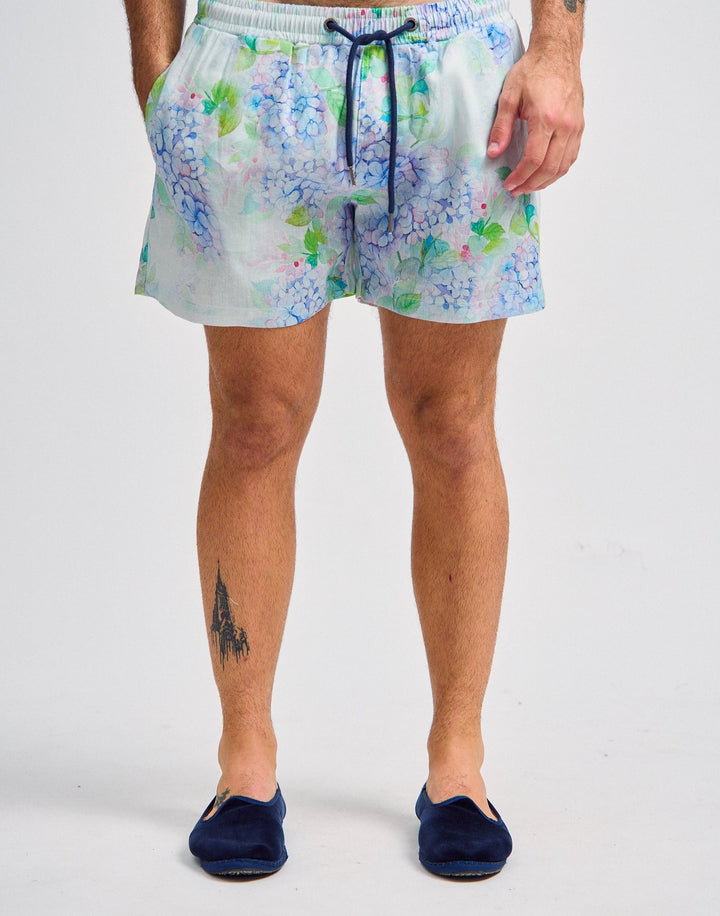 6" Indio Linen Shorts Hortensia