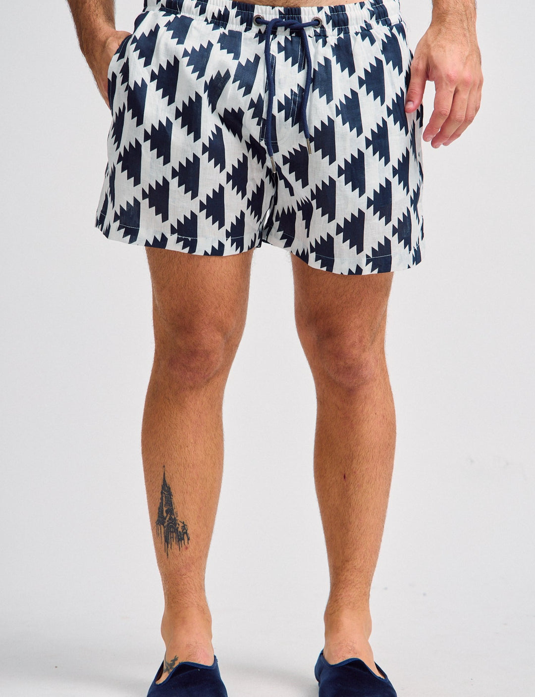6" Indio Linen Shorts Morroco Navy