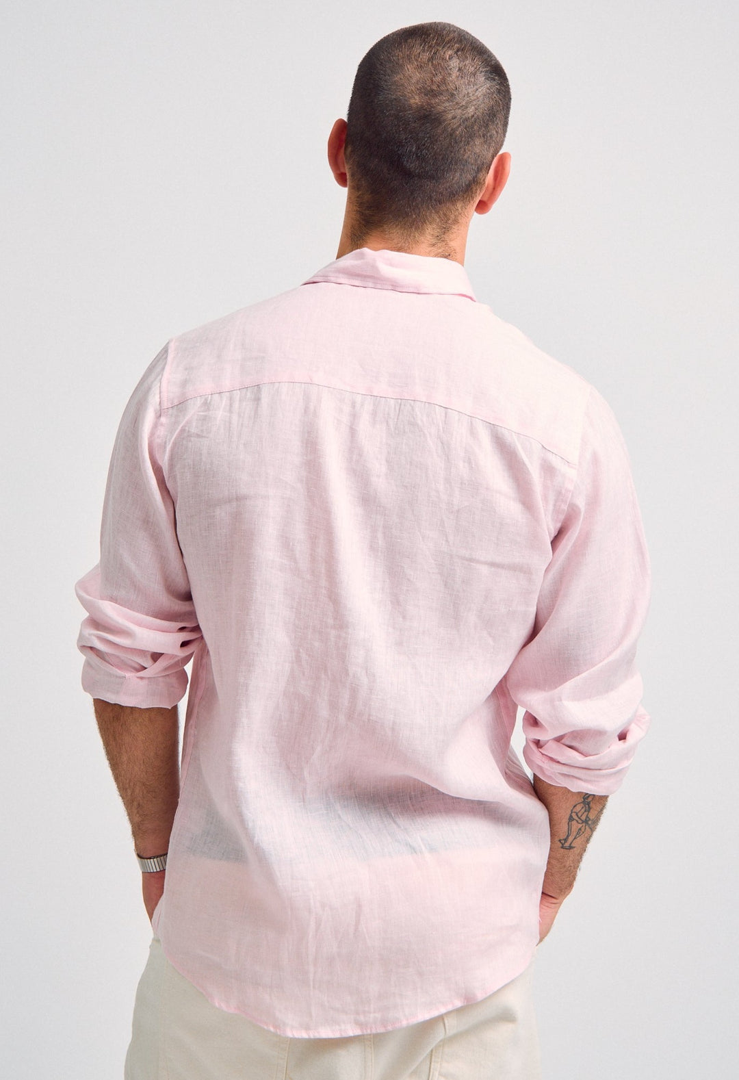 Hemingway Linen Shirt Baby Pink
