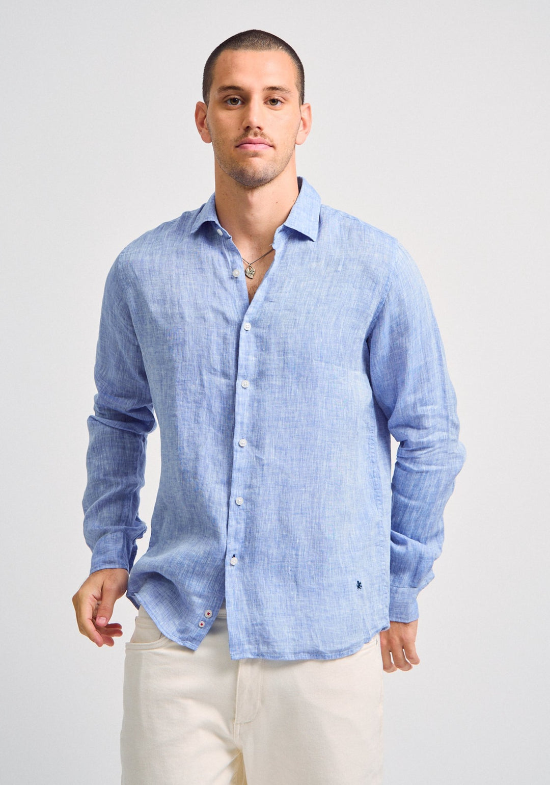 Hemingway Linen Shirt Blue