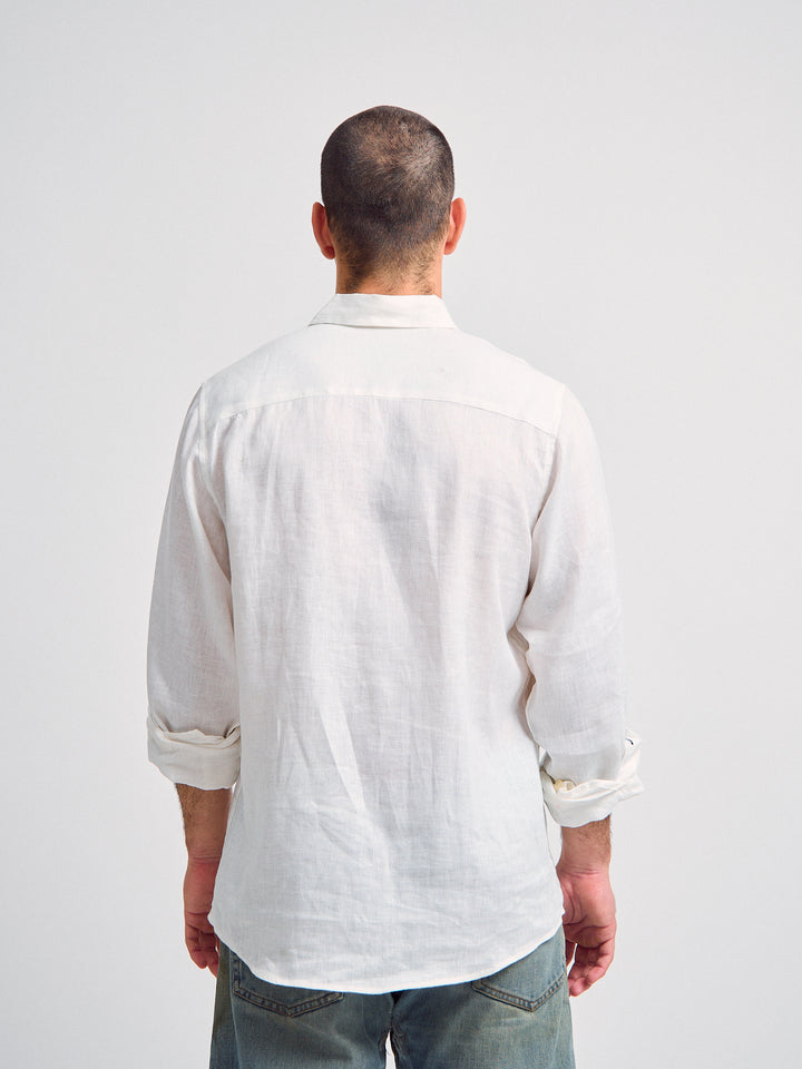 Hemingway Linen Shirt White