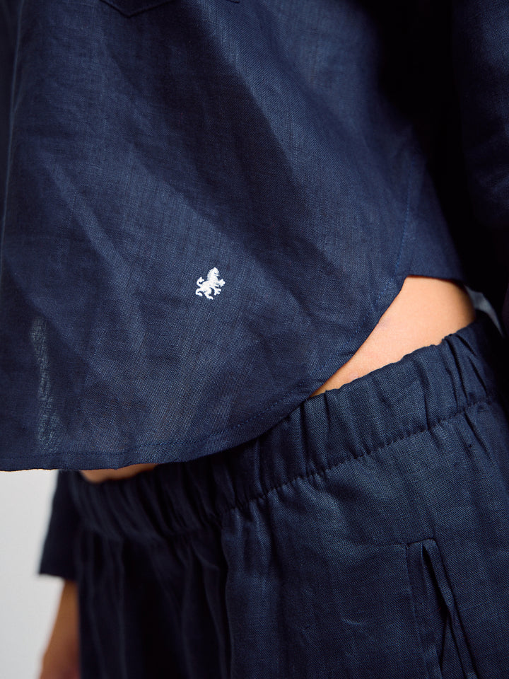 Lupe Linen Pants Navy