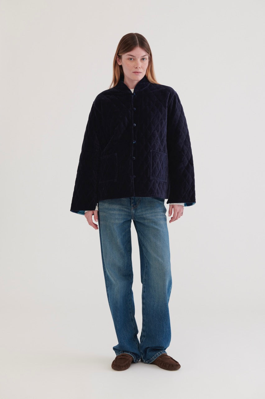 Jaipur Velvet Jacket - Navy