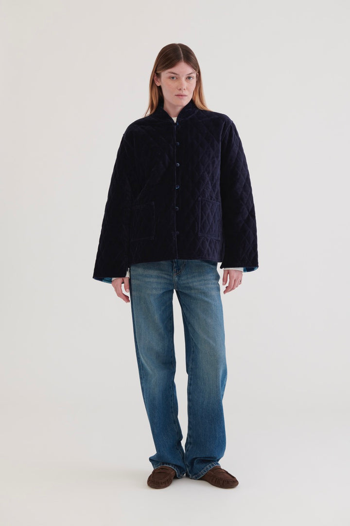 Jaipur Velvet Jacket - Navy