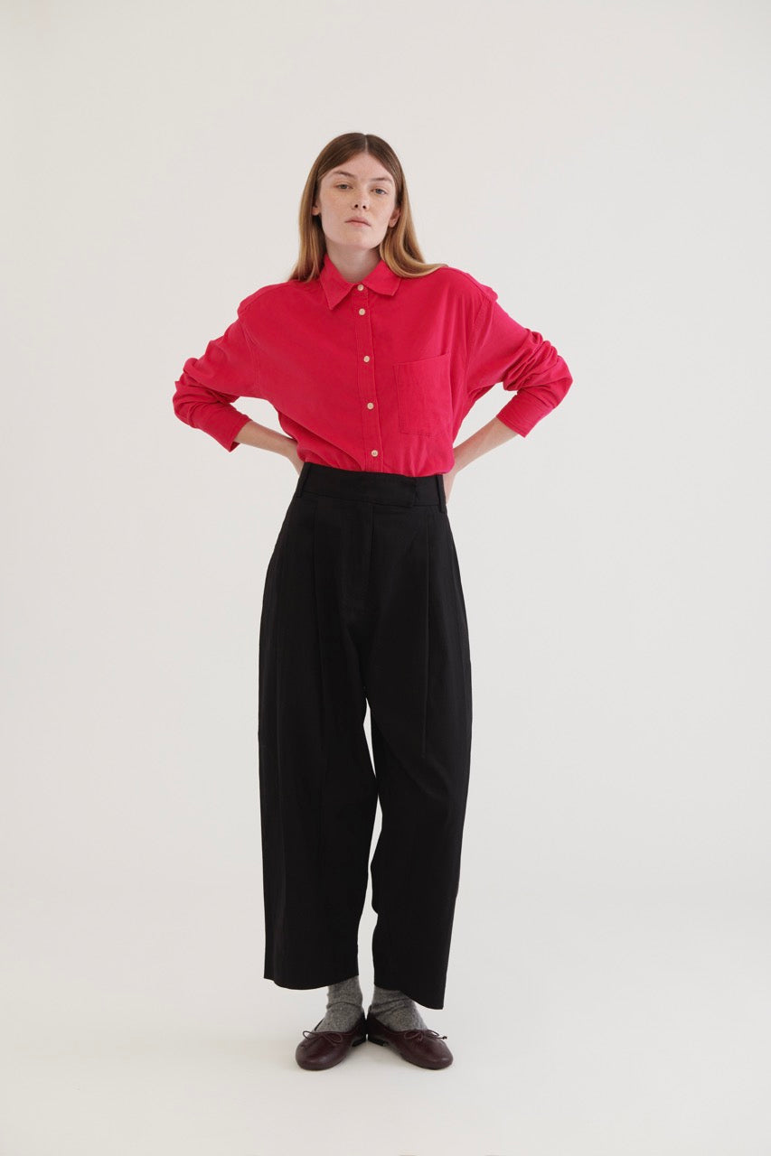 Gaucho Cotton Twill Pants - Black