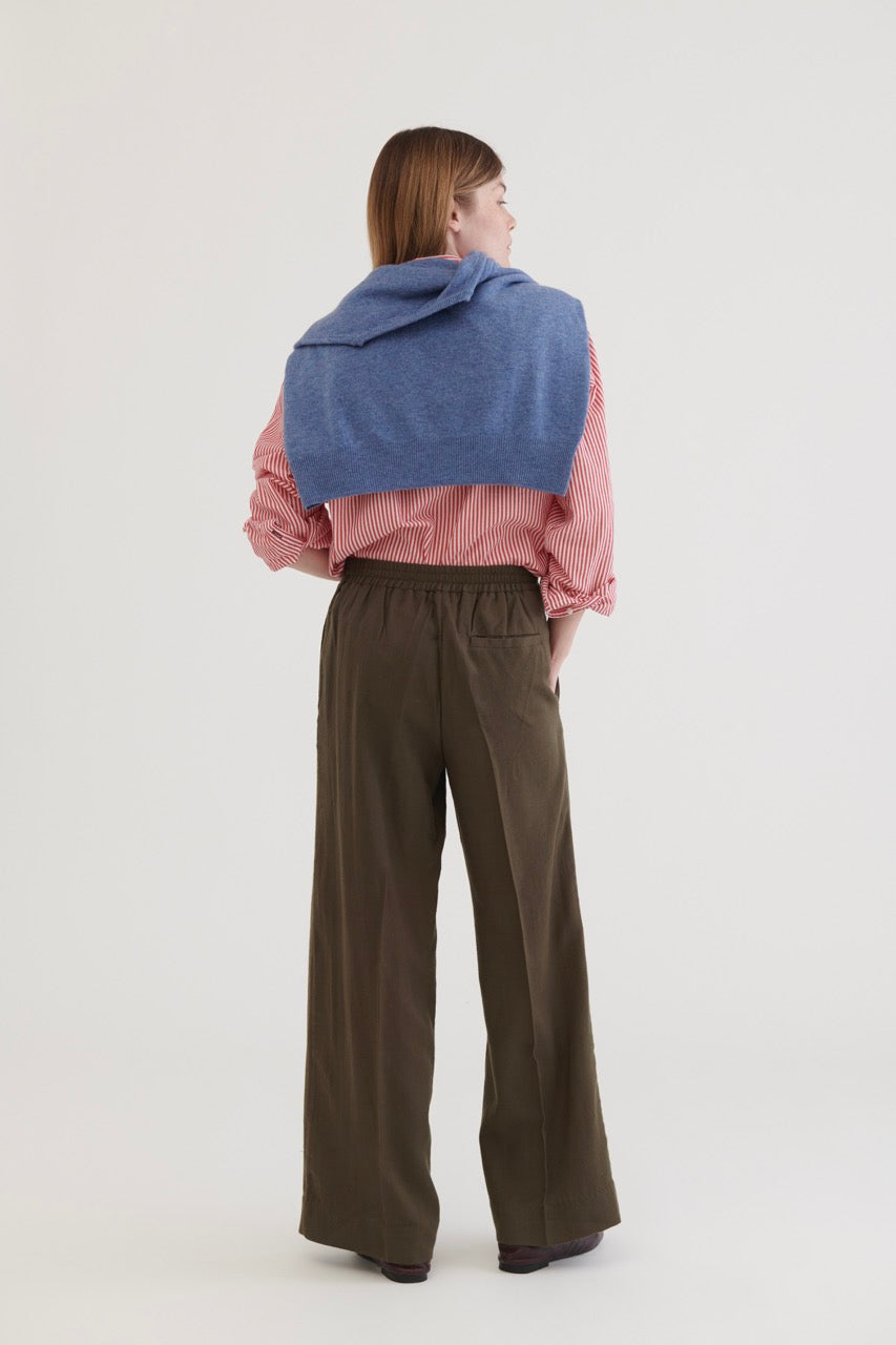 Juana Wool Pants - Military Green