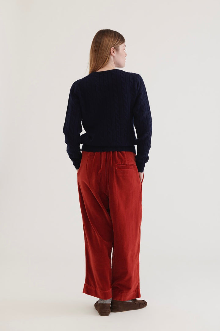 Kitchen Velvet Pants - Burgundy