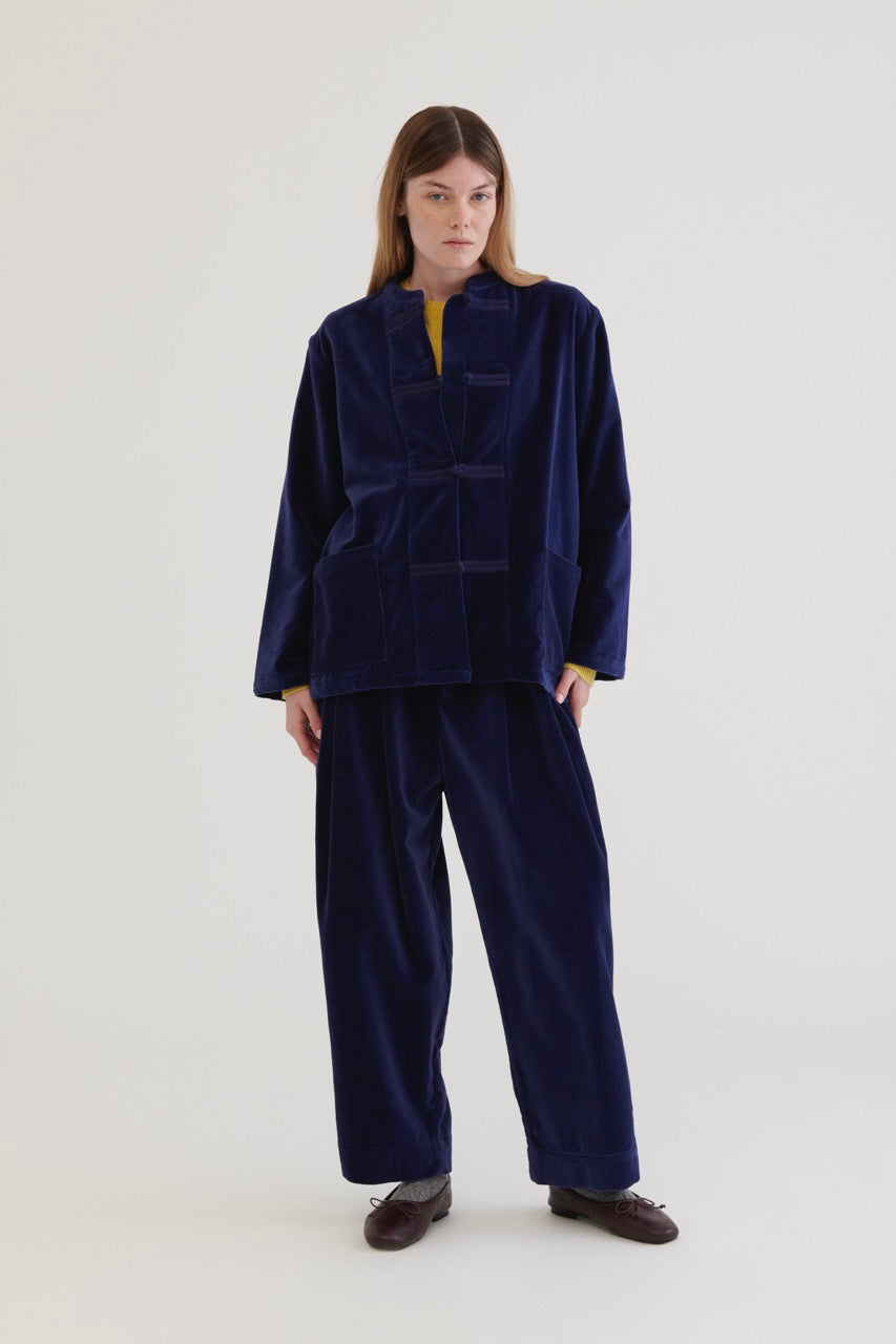 Kitchen Velvet Jacket - Navy