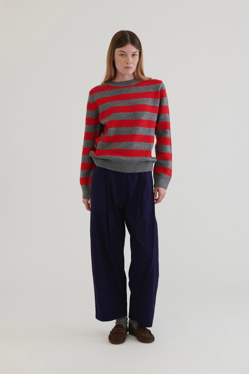 Gaucho Cotton Twill Pants - Navy