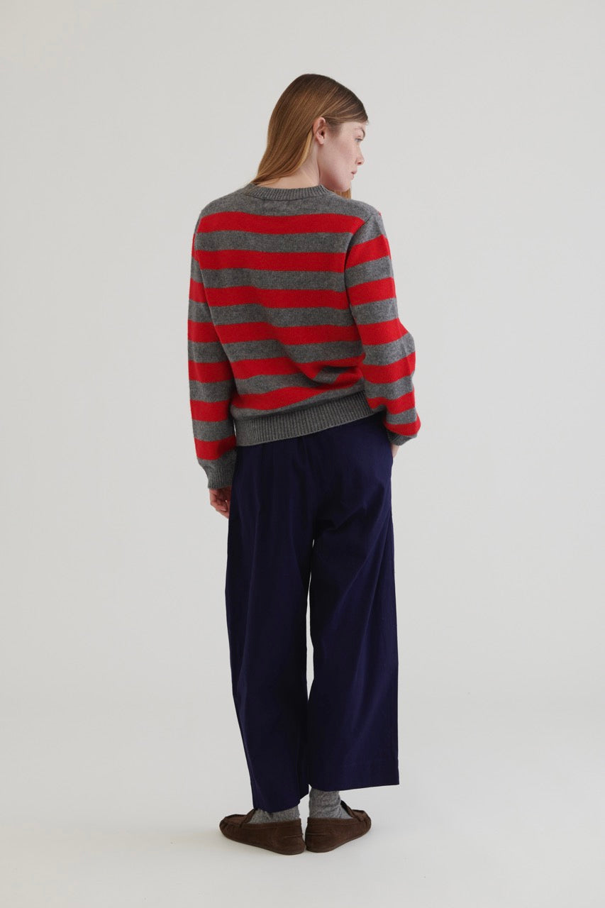 Gaucho Cotton Twill Pants - Navy