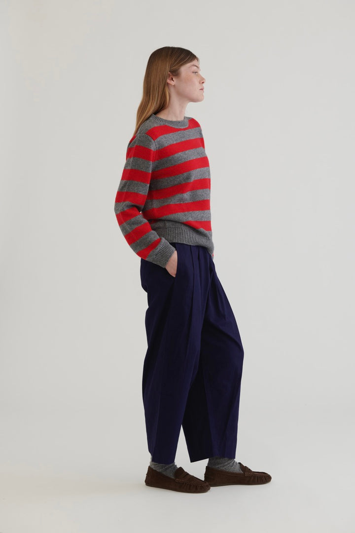 Gaucho Cotton Twill Pants - Navy