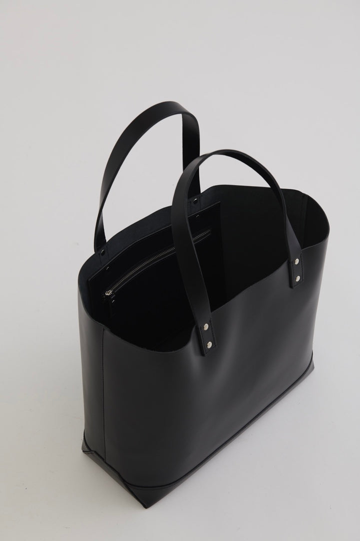 Felix Leather Tote Bag - Black