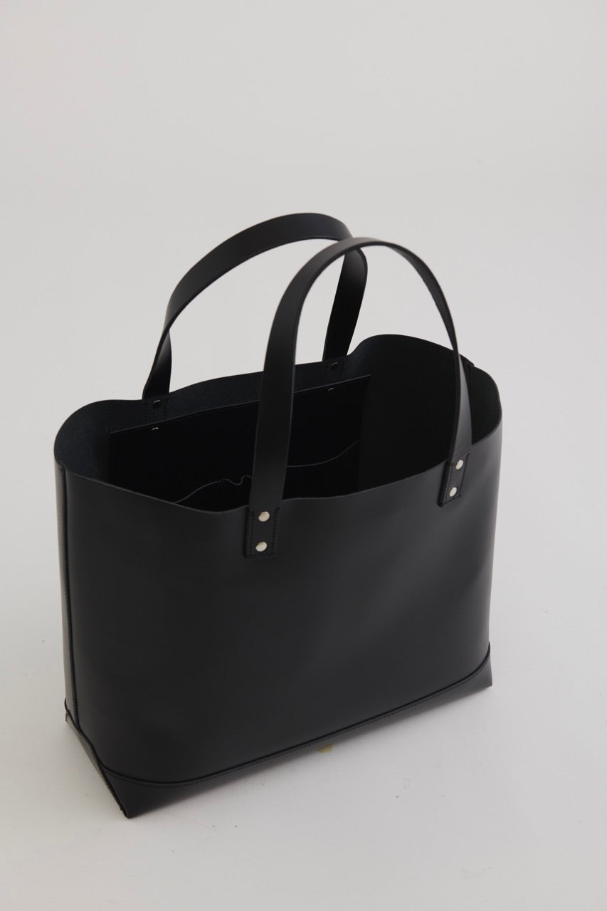 Felix Leather Tote Bag - Black