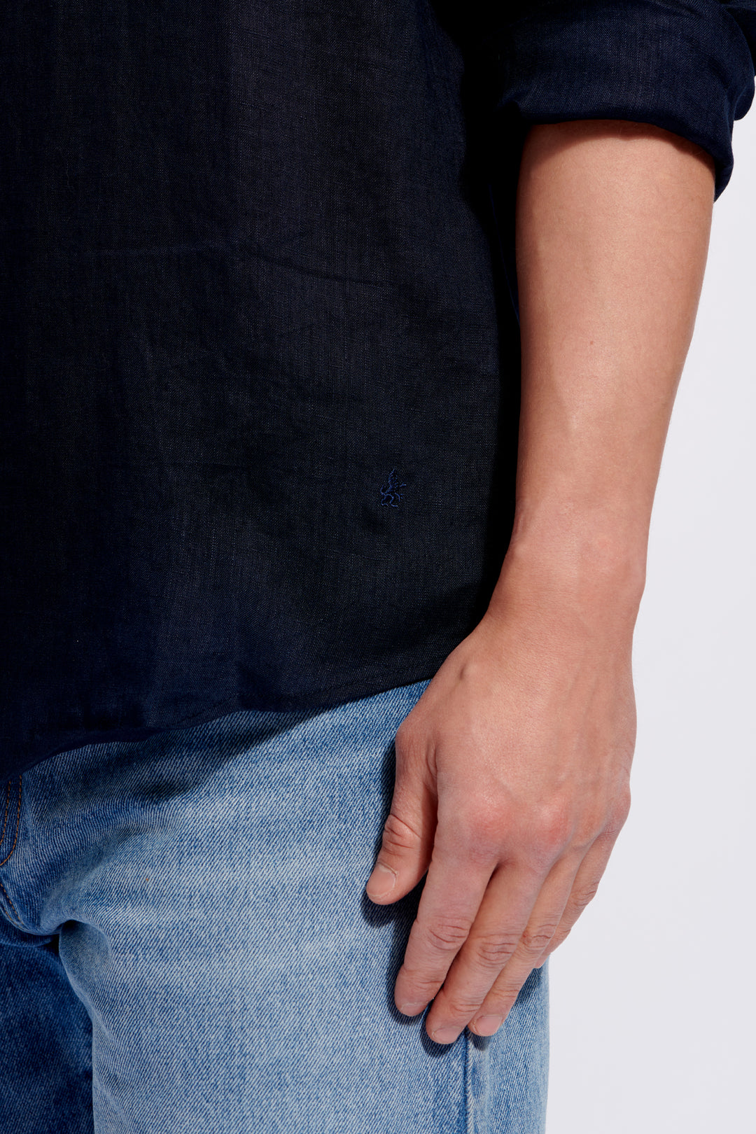 Hemingway Linen Shirt - Navy