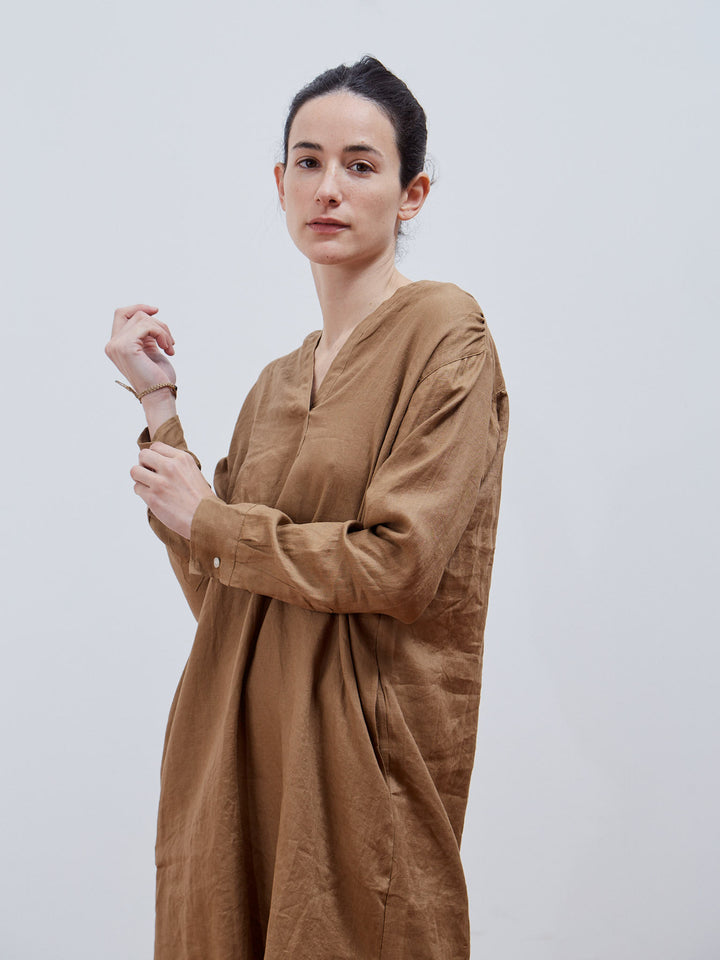 Lupe Linen Dress Khaki