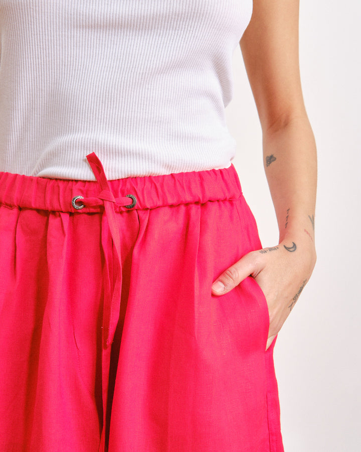 Prince Linen Pants Red