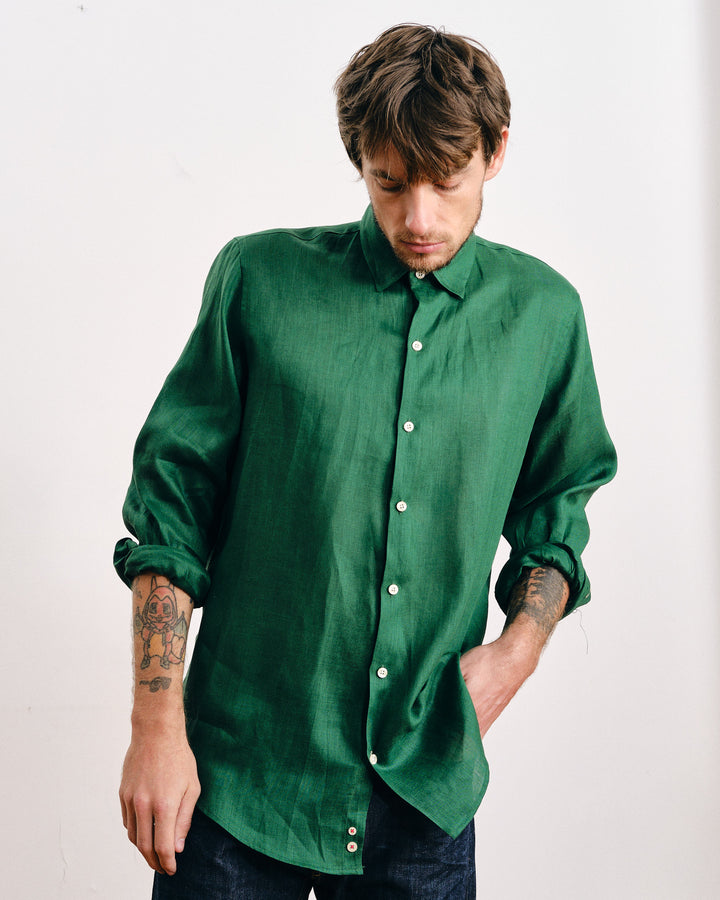 Hemingway Linen Shirt Green