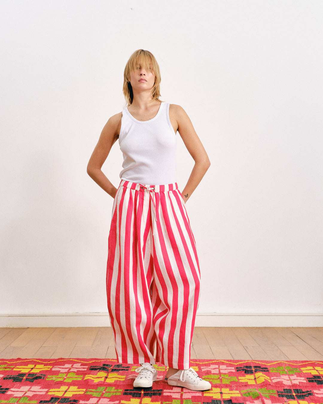 Prince Linen Pants Big Stripes