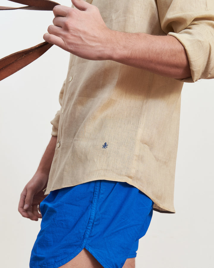 Hemingway Linen Shirt Khaki