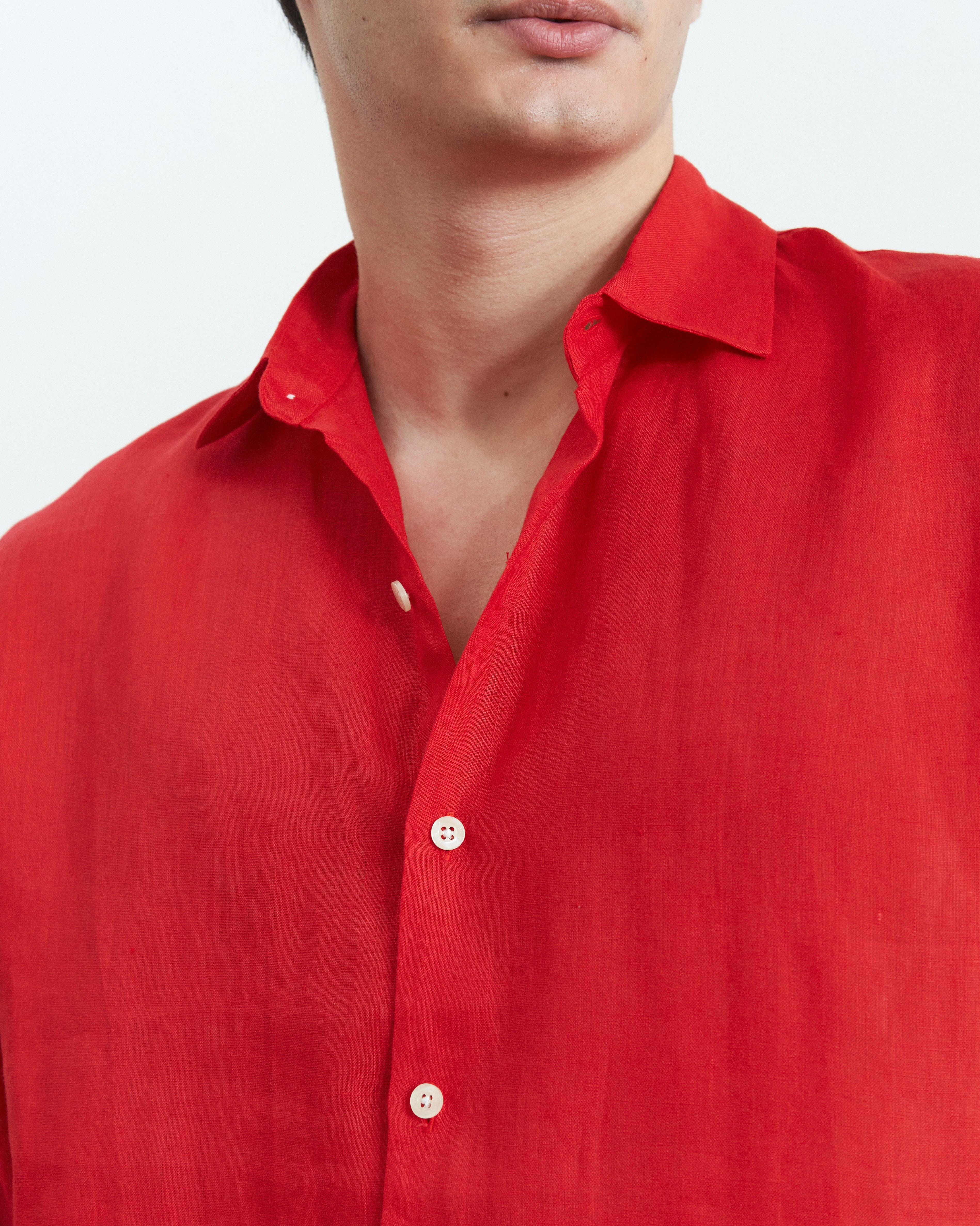 Hemingway Linen Shirt Strawberry – Felix Eshop