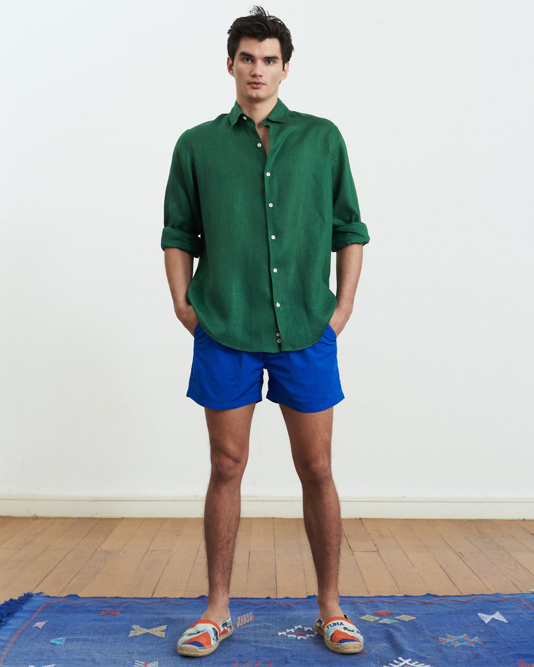 Hemingway Linen Shirt Green