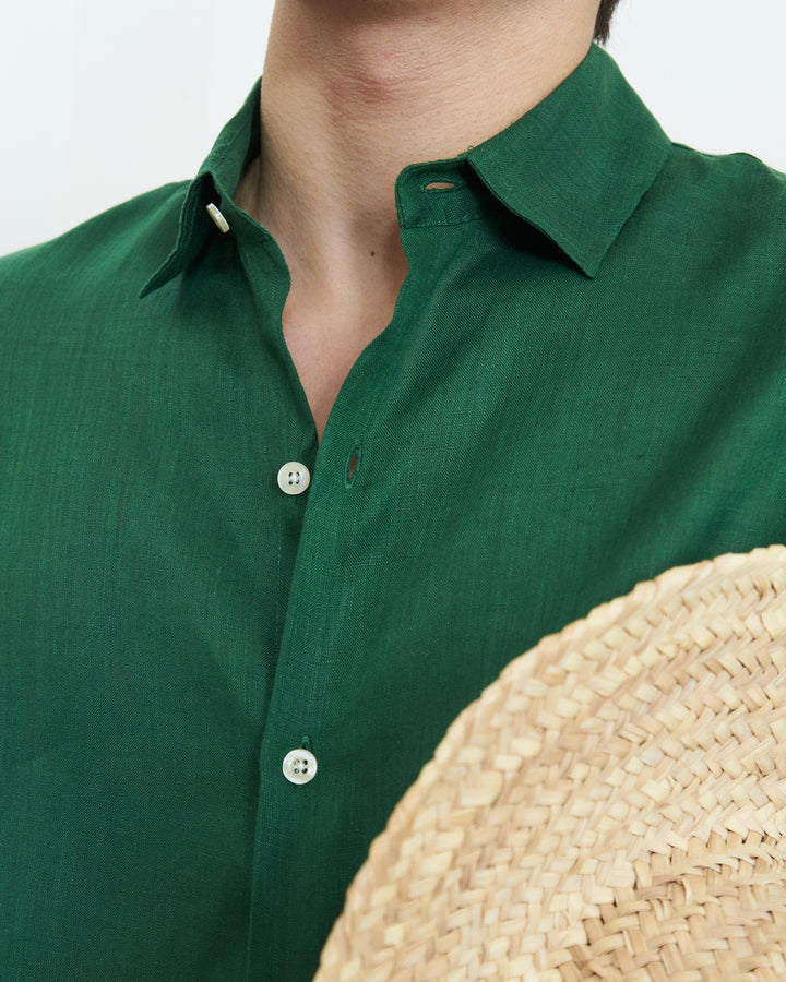 Hemingway Linen Shirt Green