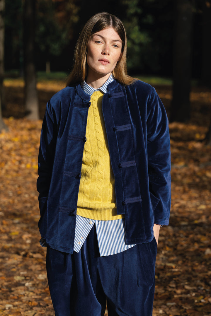 Kitchen Velvet Jacket - Navy
