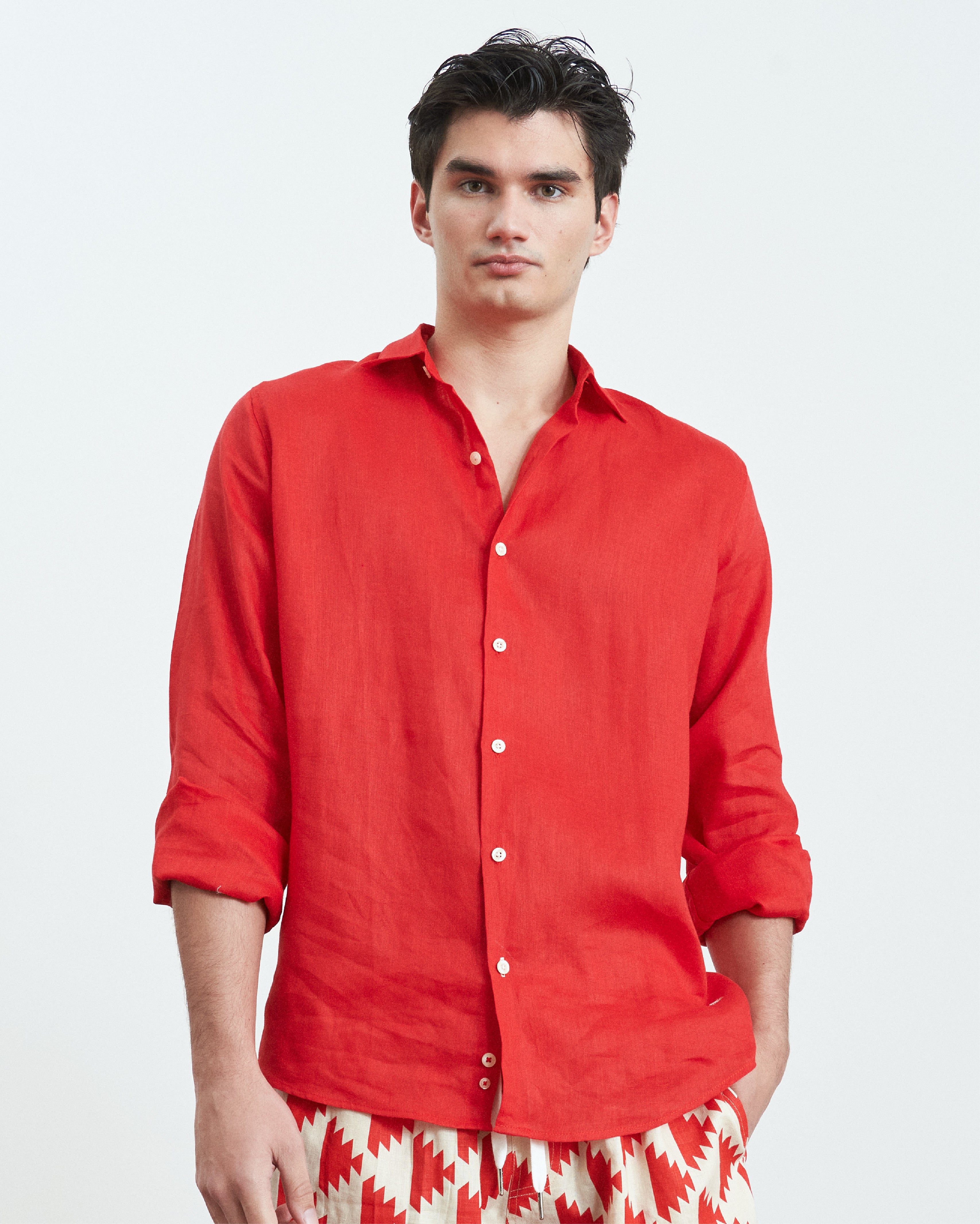 Hemingway Linen Shirt Strawberry – Felix Eshop