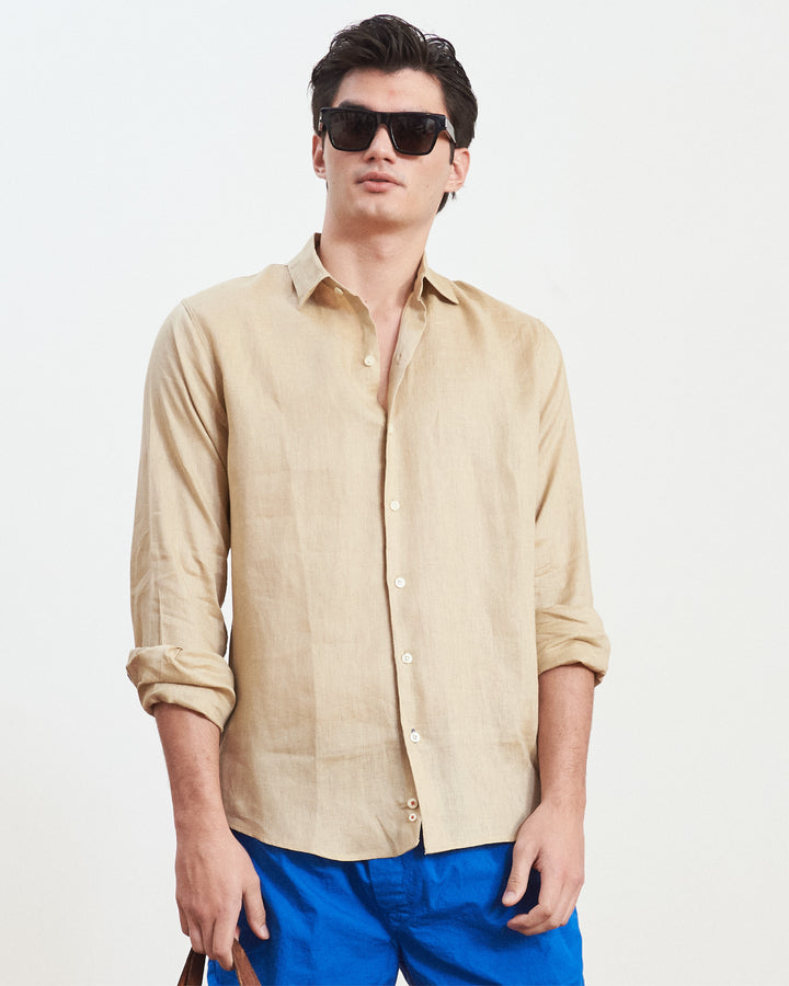 Hemingway Linen Shirt Khaki