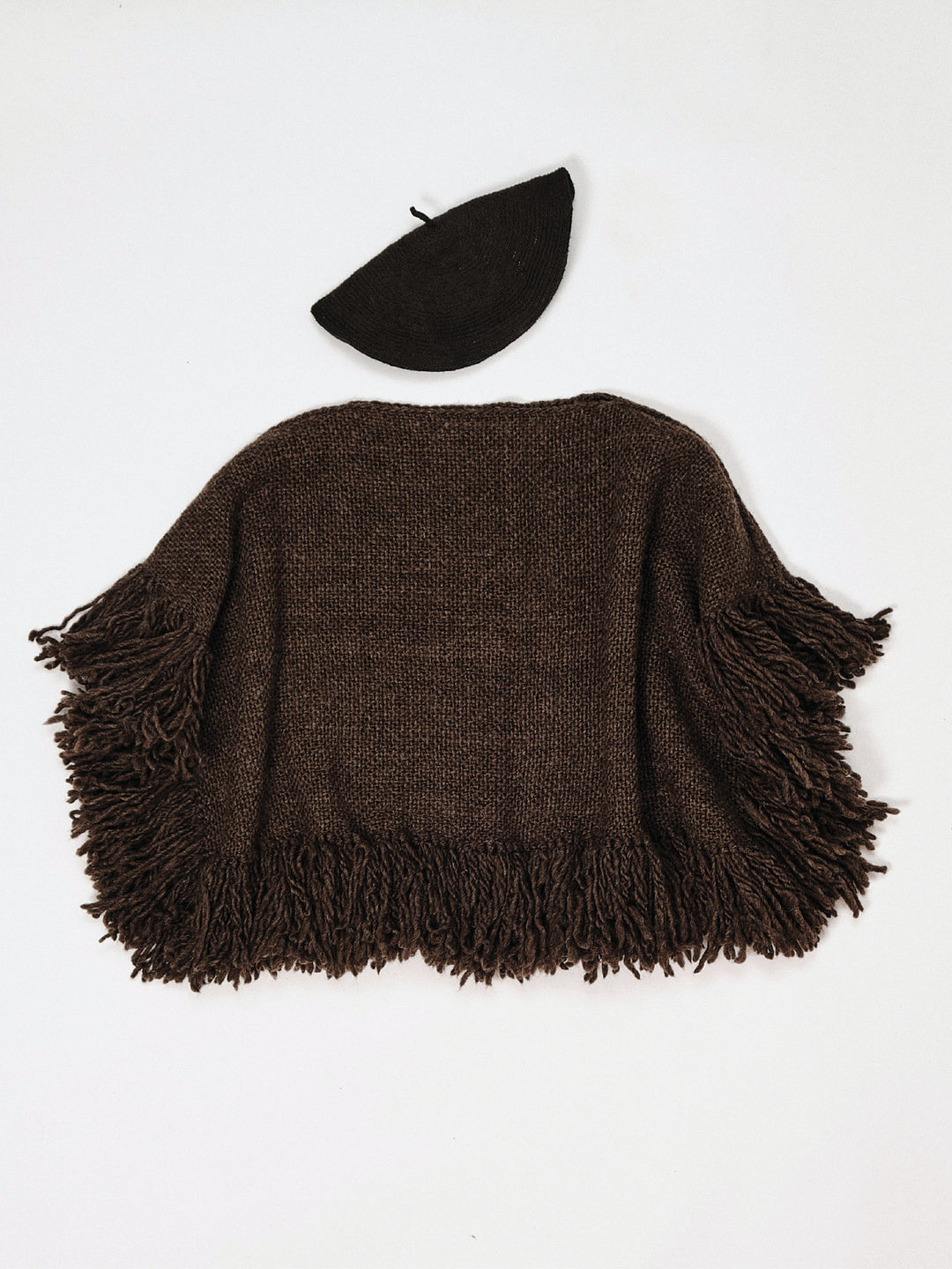 Chacani Ponchito in Brown Wool