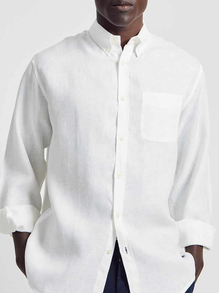 Francis Linen Shirt White