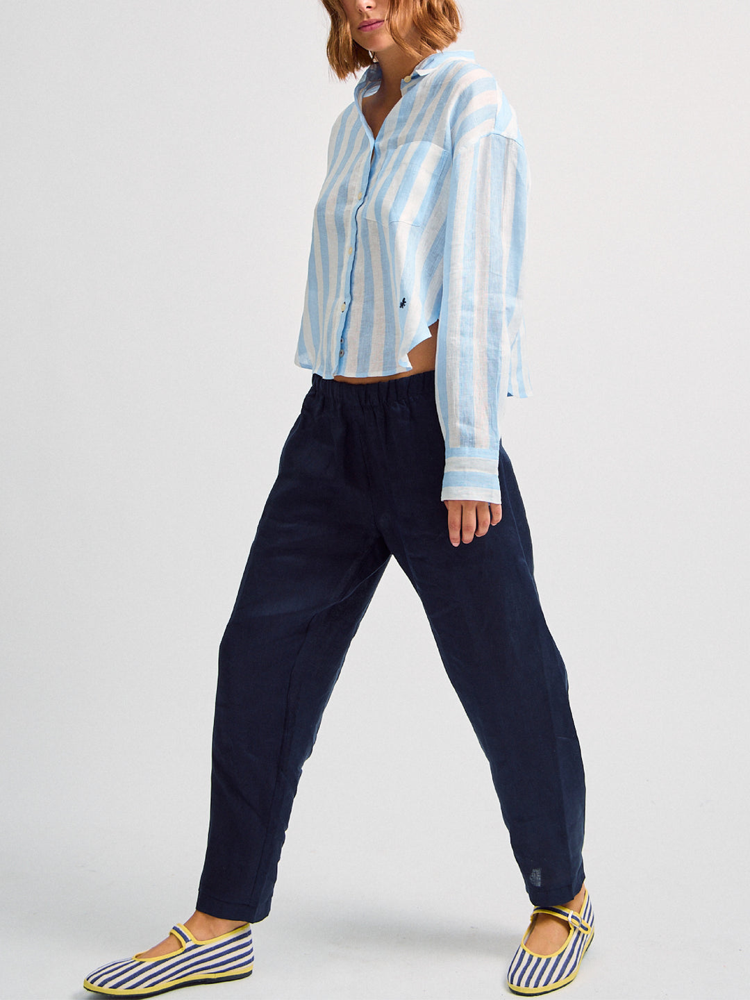 Lupe Linen Pants Navy