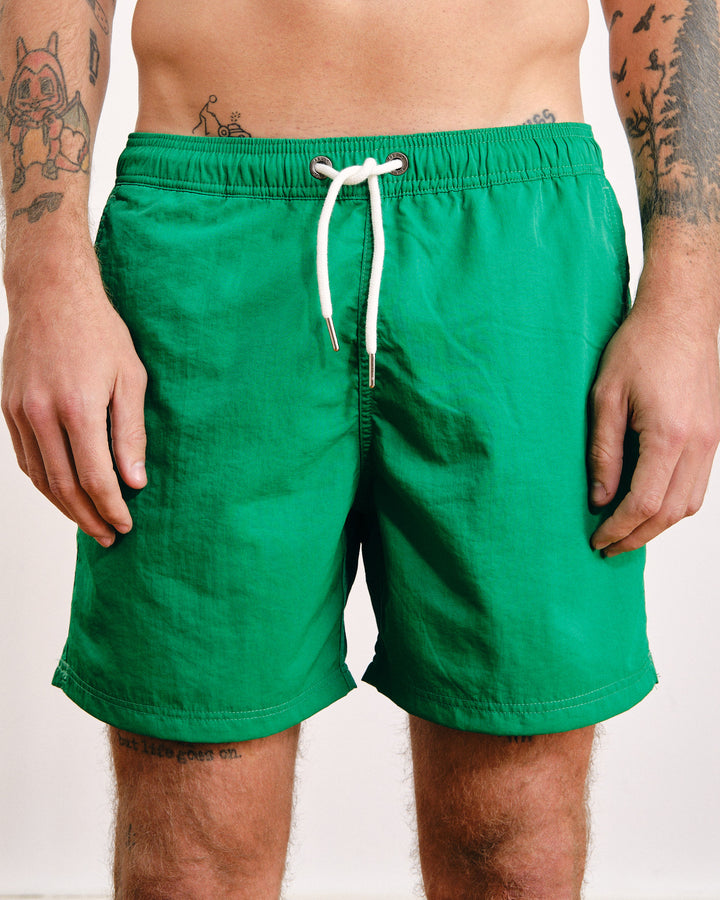 Gorlero 6-Inch Nylon Swim Shorts Green