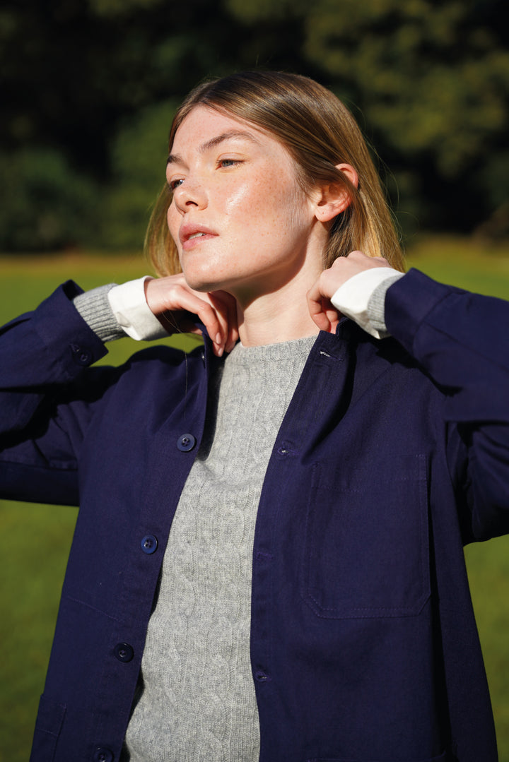 Venecia Cotton Jacket - Navy