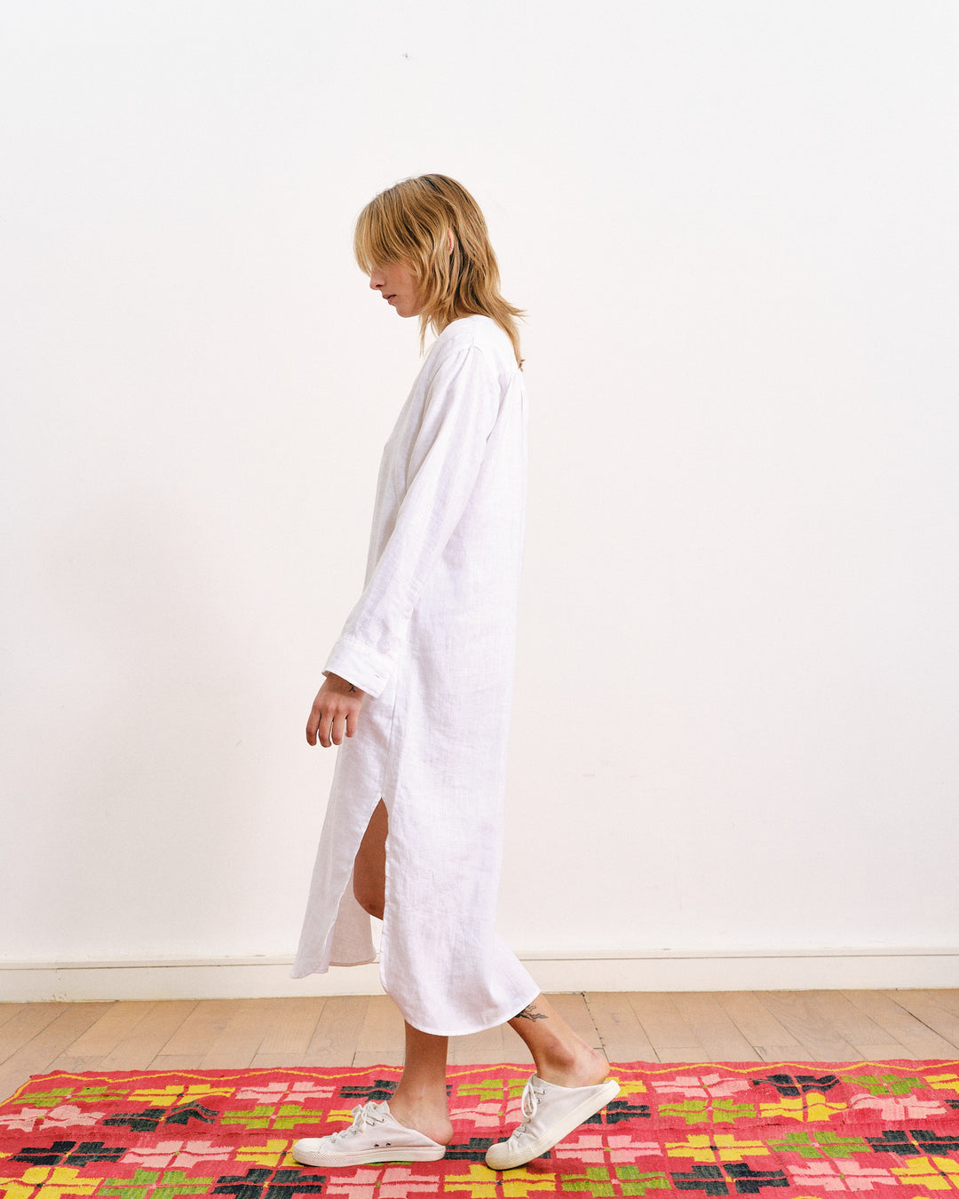 Lupe Linen Dress White