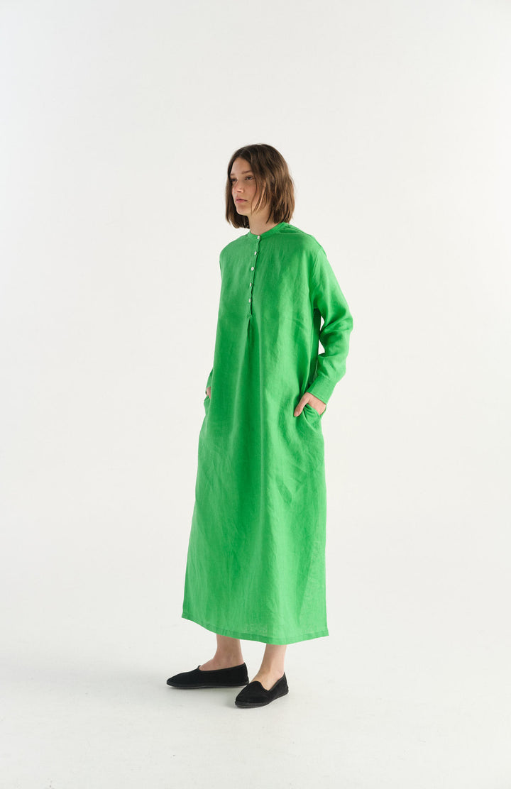 Comporta Dress Shiny Green