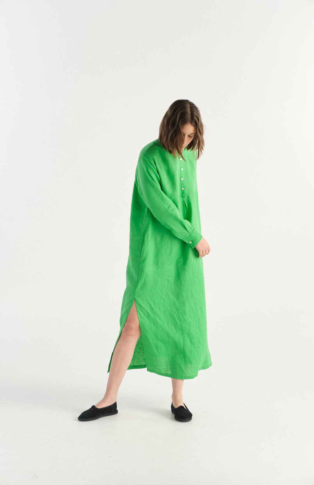 Comporta Dress Shiny Green